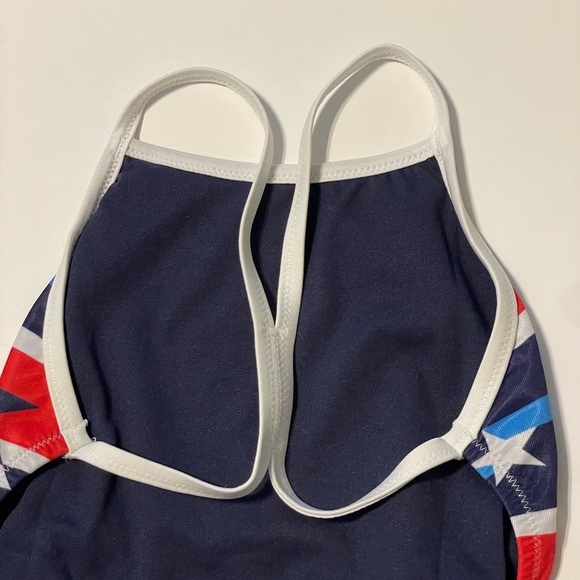 Speedo Red White and Blue Prolt Flyback One Piece Swimsuit Size 24 - Picture 7 of 14